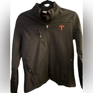 Authentic Tesla Women's Corporate Softshell Jacket - Black/Red